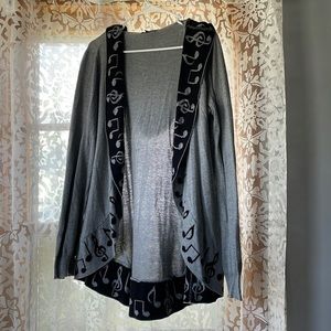 Hot Topic Grey Music Sweater